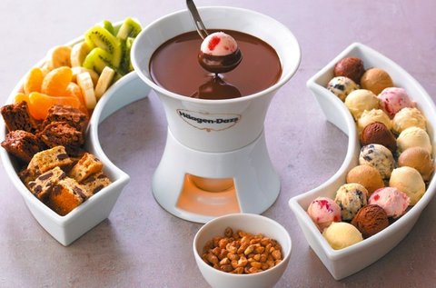 Haagen-Dazs jégkrém fondü 2 főre belga csokival