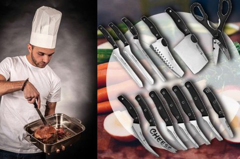 13 részes Miracle Blade professzionális késkészlet