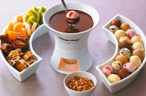 Haagen-Dazs jégkrém fondü 2 főre belga csokival