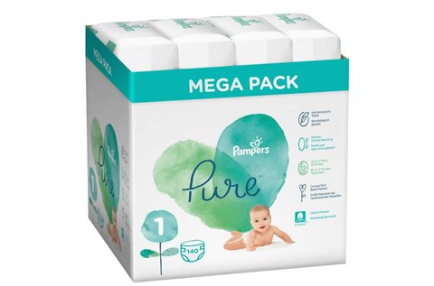 140 db-os Pampers Pure Protection pelenkacsomag