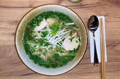 Nagy adag vietnámi Pho leves a Ráday utcában