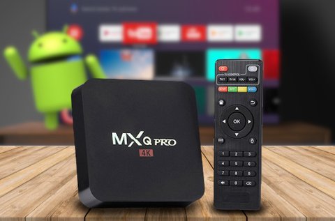MXQ Pro 4K Smart TV box távirányítóval