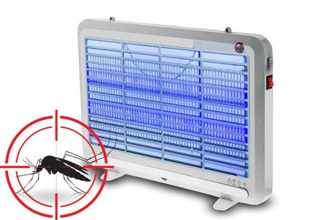 Elektromos szúnyogirtó készülék kék LED-fénnyel