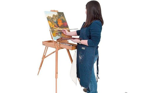 Praktikus, összecsukható fa festőállvány