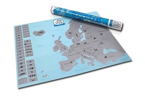 Európa kaparós térkép az utazás szerelmeseinek