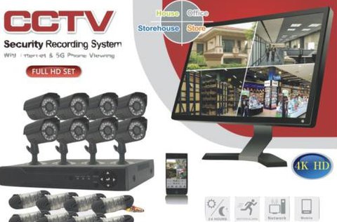 CCTV 8 kamerás megfigyelőrendszer