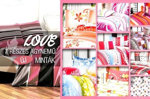 7 részes Love prémium ágyneműhuzat garnitúra