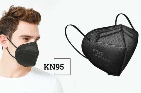 Prémium minőségű FFP2 típusú fekete szájmaszk