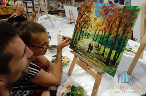 Páros festő workshop közös festmény készítéssel