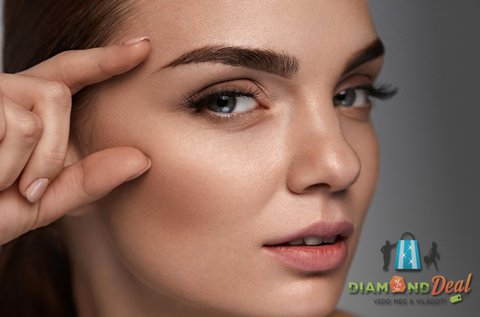 Formált, íves szemöldök Soft Powder tetoválással