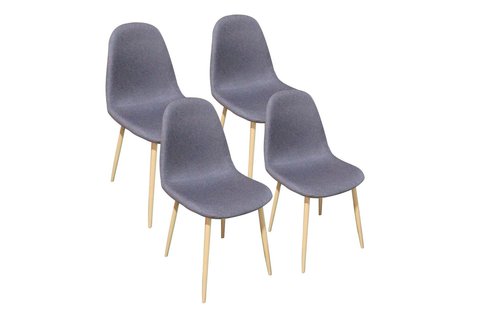 4 db modern dizájnú, szövetborítású szék