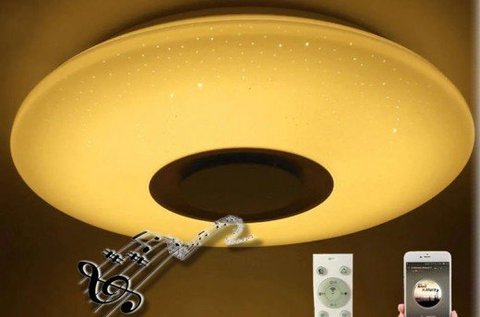 Mennyezeti LED okoslámpa hangszóróval