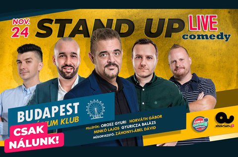 Stand up comedy live az Akvárium Klubban