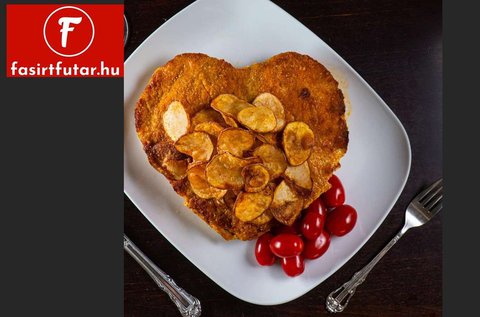 8 szeletes szív alakú fasírt torta akár körettel