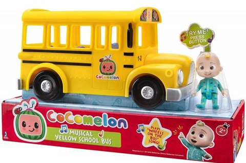 CoComelon zenélő sárga iskolabusz dallammal
