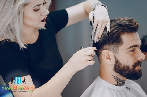 Férfi hajvágás géppel és ollóval a divatos frizuráért