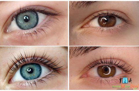 Lash lifting szempilla hosszabbítás festéssel