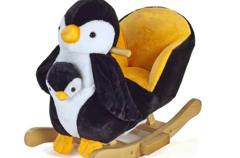 Beülős pingvin hintafotel puha plüss anyaggal