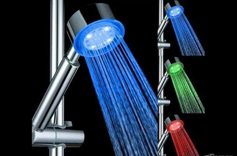 Hőre színváltós LED zuhanyrózsa