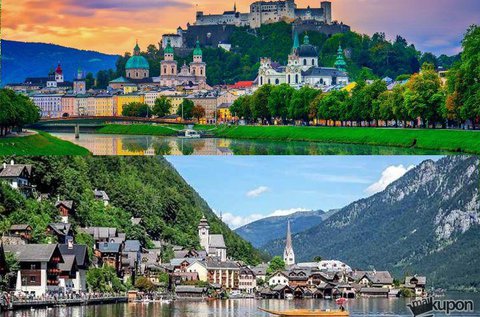 Buszos utazás a festői Hallstattba és Salzburgba