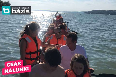 Sárkányhajó bérlés Zamárdiban, akár 10 főig