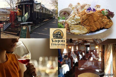 2 személyes Vagon tál 1 üveg minőségi borral