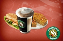 Mézeskalács vagy madártej ízű Latte karácsonyi ízvarázs + 1 szelet almatorta és 1 db Pannini válaszható ízben a Mammut-ban