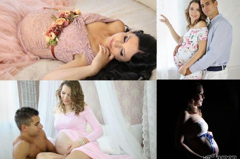 Kismama fotózás smink és frizura készítéssel