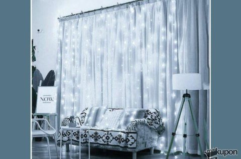 Bel- és kültéri hidegfehér fényfüggöny