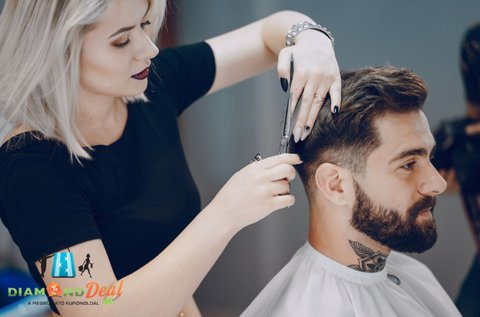 Férfi hajvágás géppel vagy ollóval