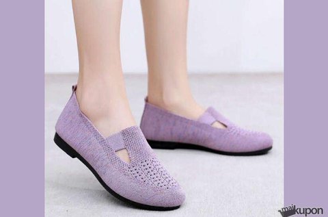 Arabella könnyű kötött cipő lila színben