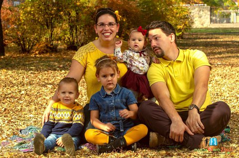 Családi fotózás egy profi műteremben