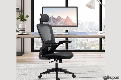 Ergonomikus irodai szék deréktámasszal, fejtámlával
