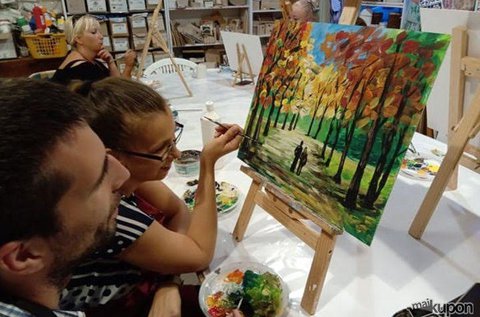 Páros élményfestés közös festmény készítésével