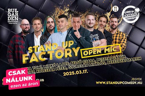 Stand Up Factory Open Mic est a BulGardenben