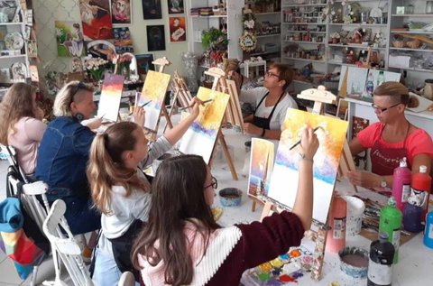 Ecsetvarázs 3 órás élményfestő workshop