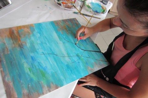 3 órás festő workshop egy festmény elkészítésével