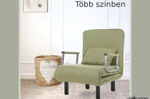 Helytakarékos, stílusos fotelágy párnázott karfákkal