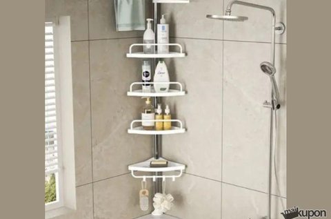 Állítható 4 szintes sarok zuhanypolc