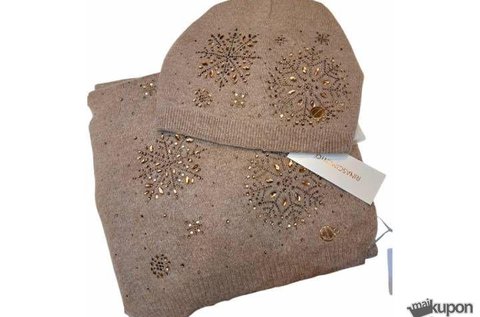 Rinascimento barna sapka és sál szett