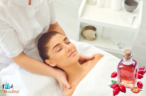 Csipkebogyós arc-nyak és dekoltázsmasszázs