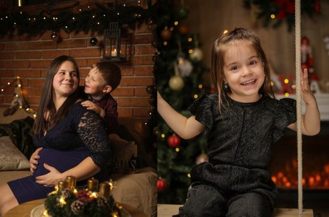 Páros vagy családi fotózás karácsonyi hangulatban