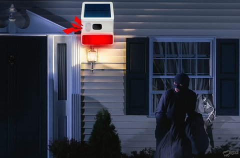 Intelligens napelemes kültéri riasztó