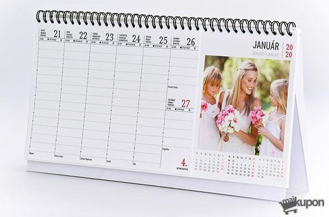 Egyedi asztali naptár 12 vagy 54 db képpel