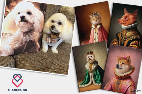 Egyedi vászon kisállat portré több méretben