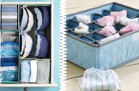 Praktikus, 24 rekeszes fehérnemű tároló doboz