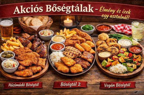 Bőségtál + 1 óra bowling 2 főre a Római‑parton