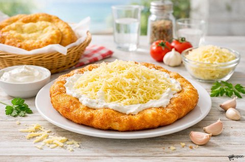 Sajtos-tejfölös lángos + 1 óra bowling 2 főnek