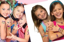 6 színű csillámos-zselés tetováló toll szett tetováló mintákkal vagány csajsziknak