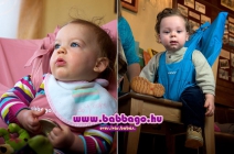 Babbago székre tehető textil etetőszék 6-30 hónapos gyerkőcöknek 3 színben (lila, szürke, narancs)